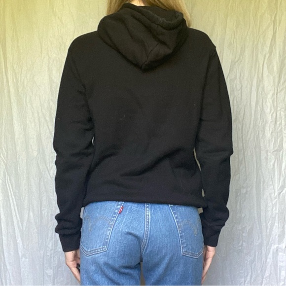 Saint Laurent Small Black 100% Cotton Logo Hooded Sweatshirt - Picture 4 of 10